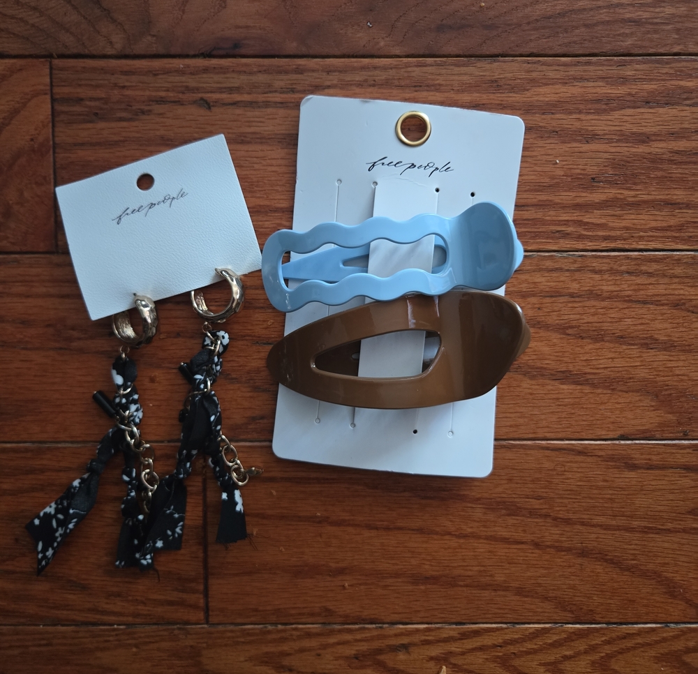 Free People Earrings & Free People Hair Clip